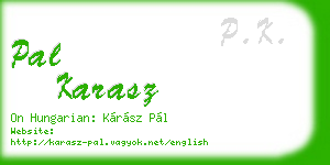 pal karasz business card